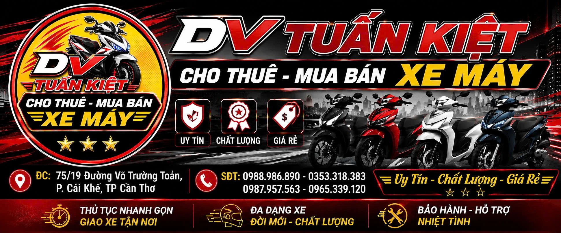 Cho Thuê Xe Máy Cần Thơ Giá Rẻ Ship Nhanh 15p Tận Nơi 1 Cho thuê xe máy Cần Thơ Tuấn Kiệt